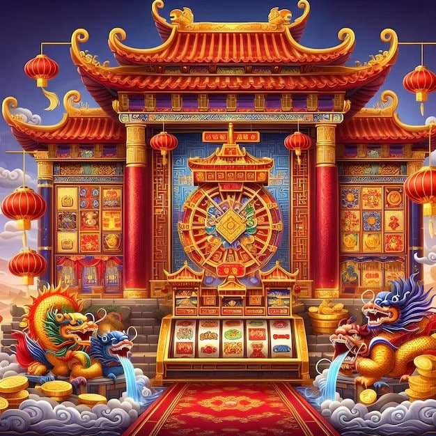 Antarmuka permainan Fortune Rabbit di hwg88 menampilkan gulungan dengan simbol kelinci dan koin emas